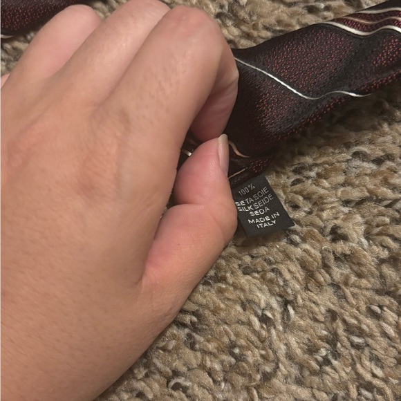 Ermenegildo Zegna Brown Striped Tie - Picture 5 of 5